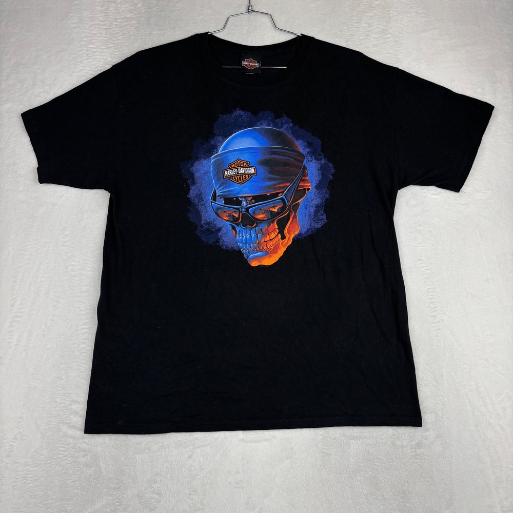 Harley-Davidson‎ Havasu City Skull Graphic Vintage Style T-Shirt Black Large